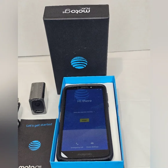 AT & T Motorola Moto G6 Play Unlocked Smart Cell   phone - Picture 2 of 4